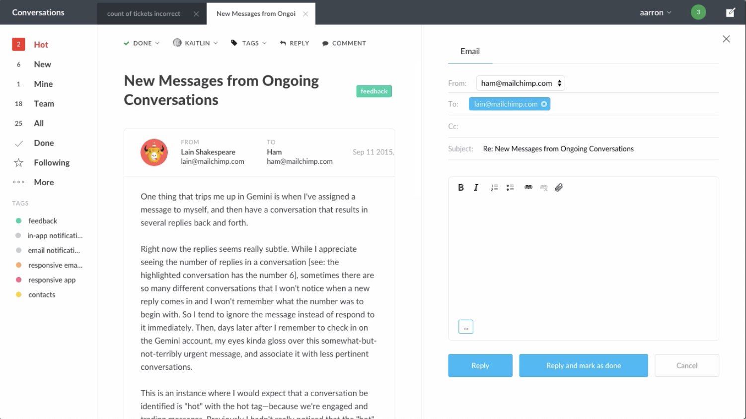 Gemini — unified multi-account inbox